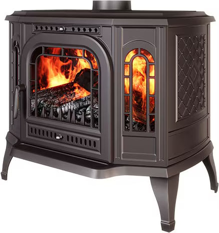 Freistehender Holzofen links geöffnet - P7 (10,5 KW) ECO